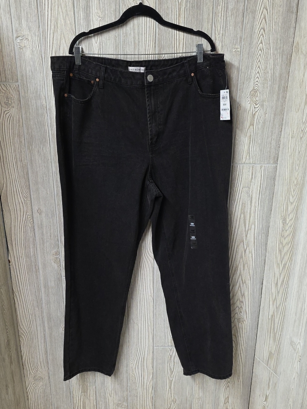 And Now This High-Rise Straight Leg Black Jeans Womens Size 18W NWT